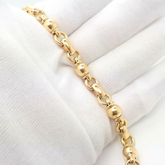 Authentic! Vintage Chanel 18k Yellow Gold Classic Link Bracelet - Picture 6 of 10